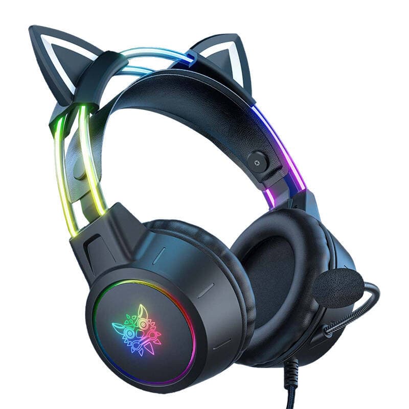 Gaming slušalke ONIKUMA X15 PRO (črne, mačje uhe)