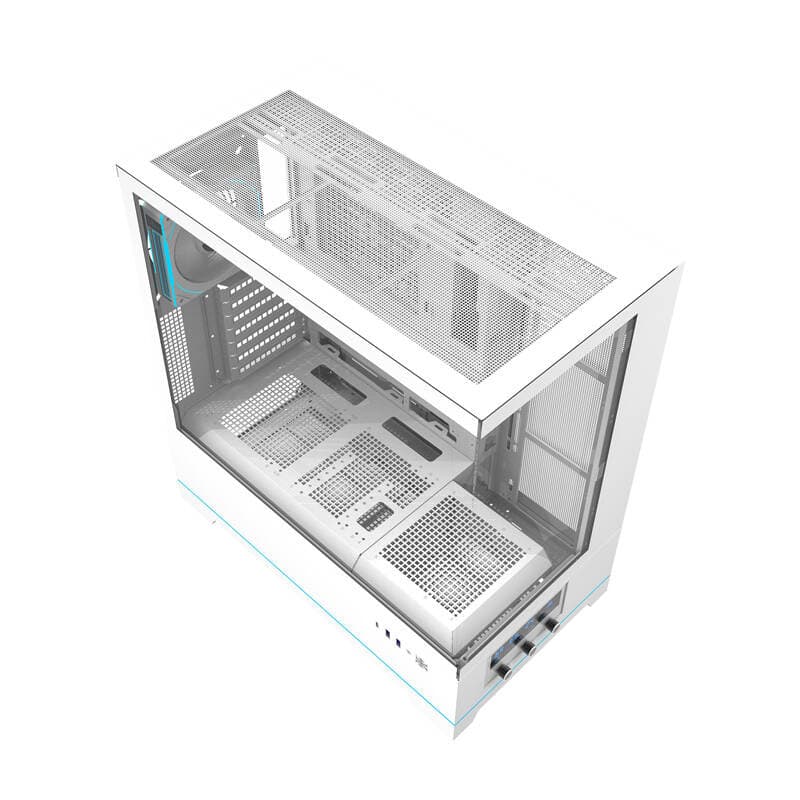 Računalniško ohišje Darkflash DY451 PRO (belo) + 1 ventilator 7