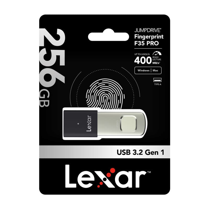 Lexar Fingerprint F35pro USB 3.2 pomnilniški ključek, 256GB 6