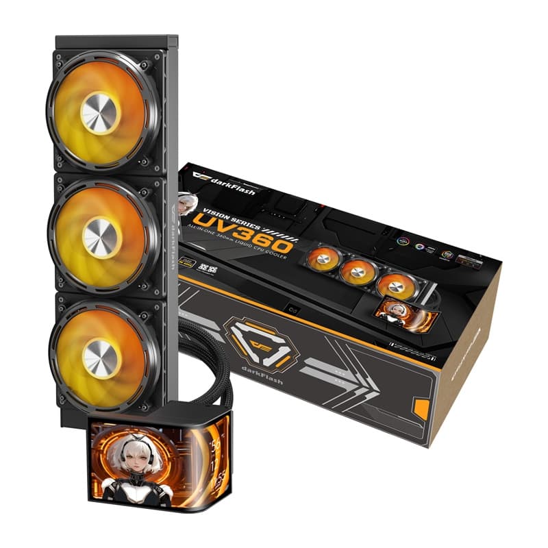 DarkFlash UV360 CPU hladilnik (črn)