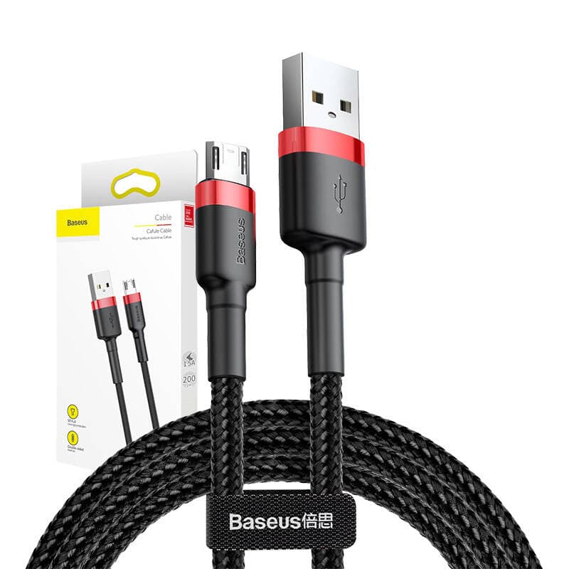 Baseus Cafule Micro USB kabel 1.5A, 2m (rdeč + črn) 7