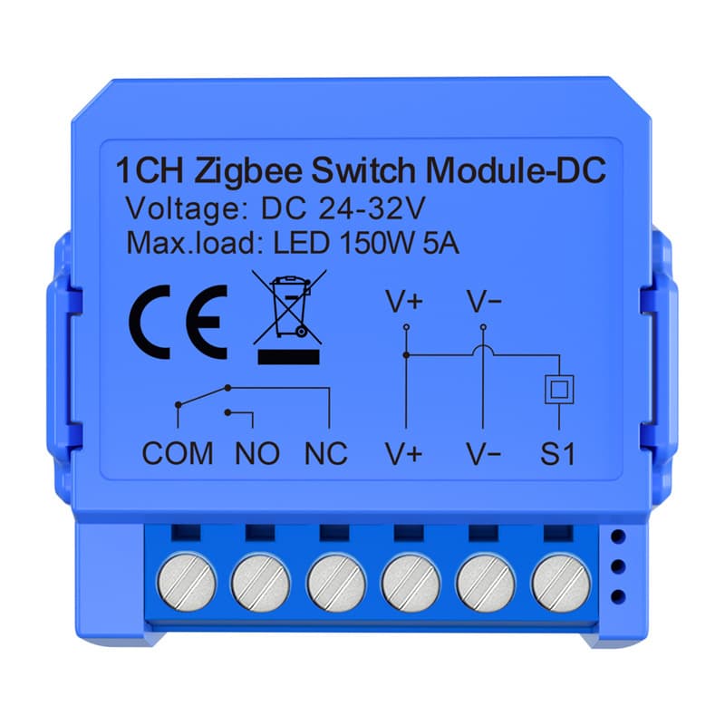 1-kanalni Zigbee modul Avatto ZWSM16-DC32V-1 s breznapetostnim kontaktom