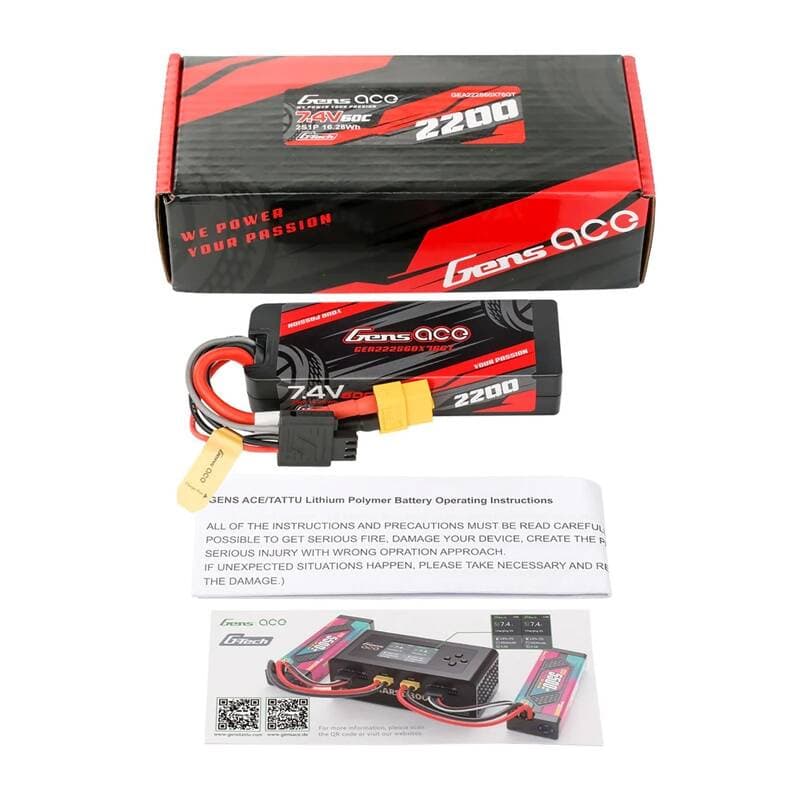 Lipo Gens ace G-Tech Baterija 2200mAh 7.4V 2S1P 60C XT60 3