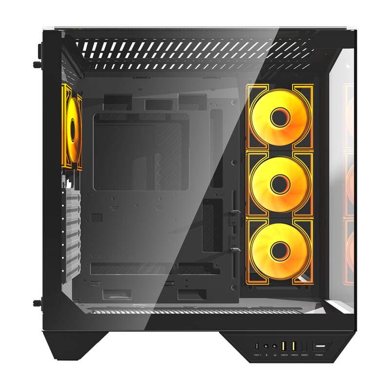 Računalniško ohišje Darkflash DY470 (črno) + 4 ventilatorji 2