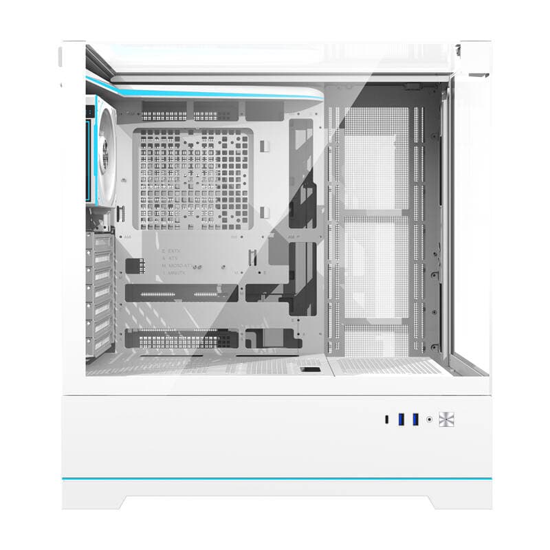 Računalniško ohišje Darkflash DY450 PRO (belo) + 1 ventilator 2