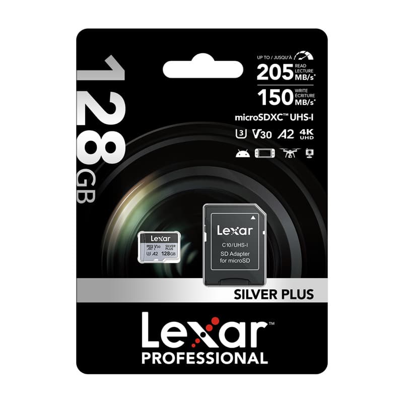 Lexar High-Performance Silver Plus microSDXC 128GB + adapter 6