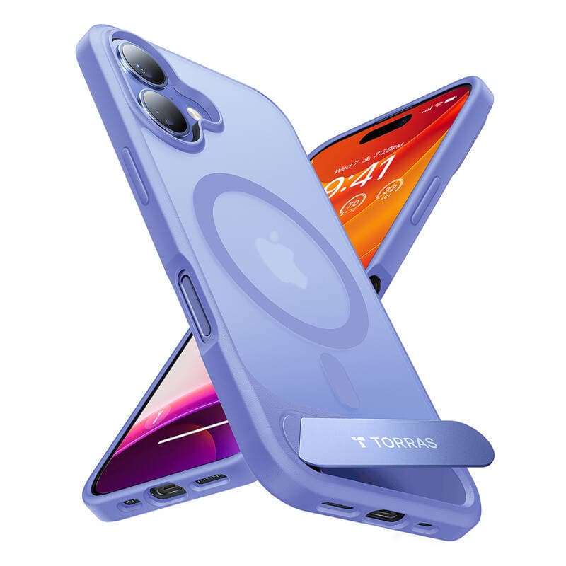 Ovitek Torras Pstand Series za iPhone 16 (modra) 4