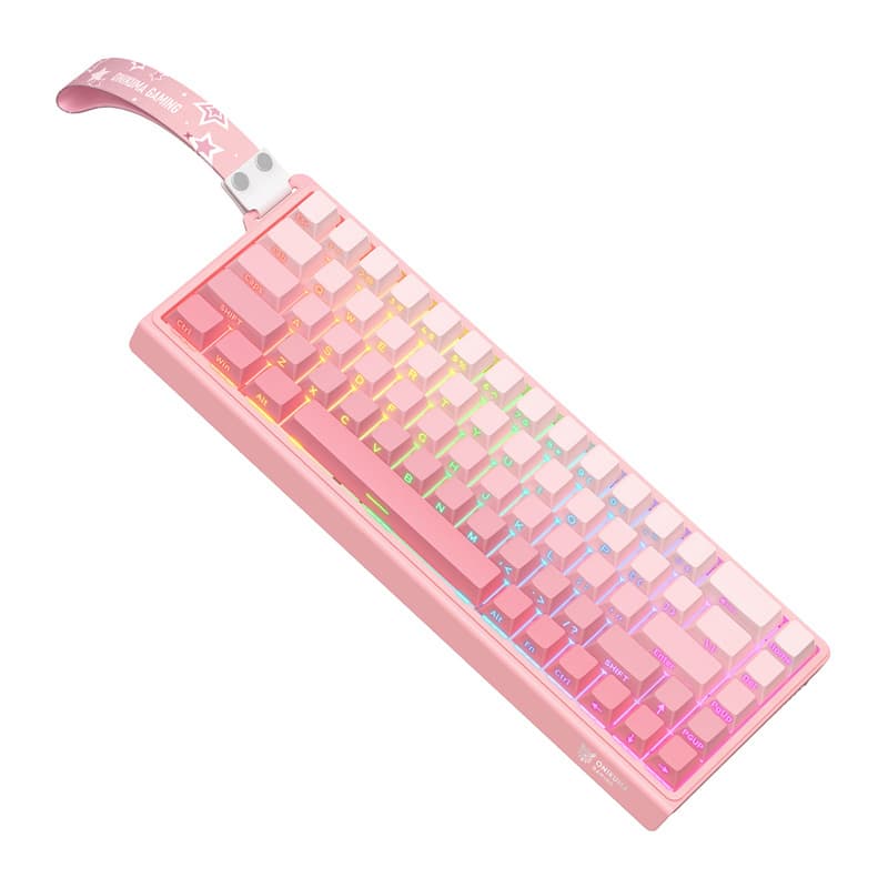 ONIKUMA G69 mehanska tipkovnica (roza, QWERTY), 68 tipk, e-šport 4