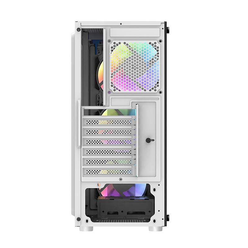 Računalniško ohišje Darkflash DK151 LED, belo + 3 RGB ventilatorje 7