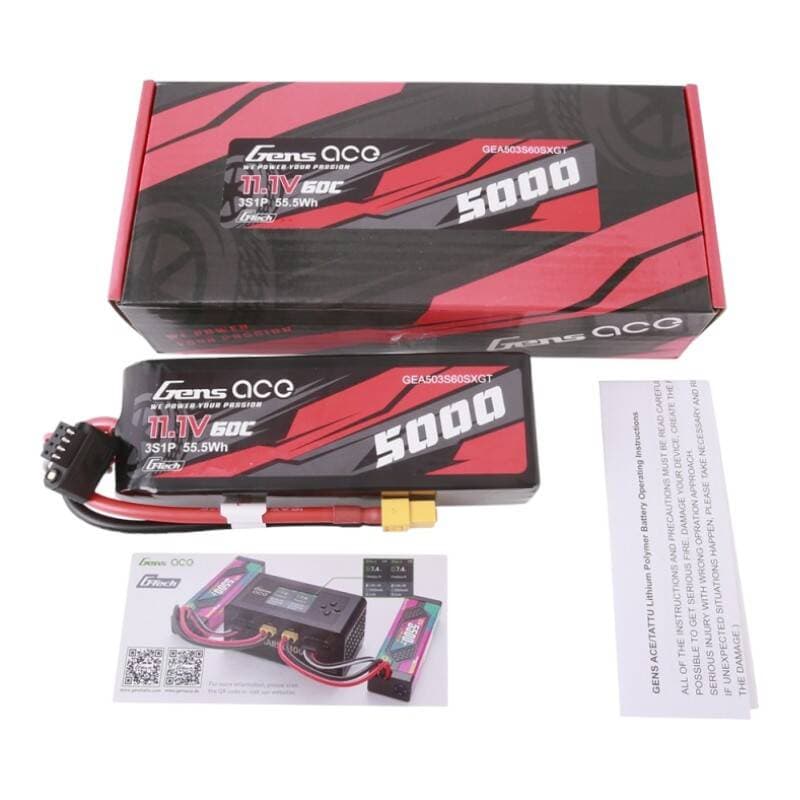Gens ace G-Tech 5000mAh 11.1V 60C 3S1P Lipo z XT60 5