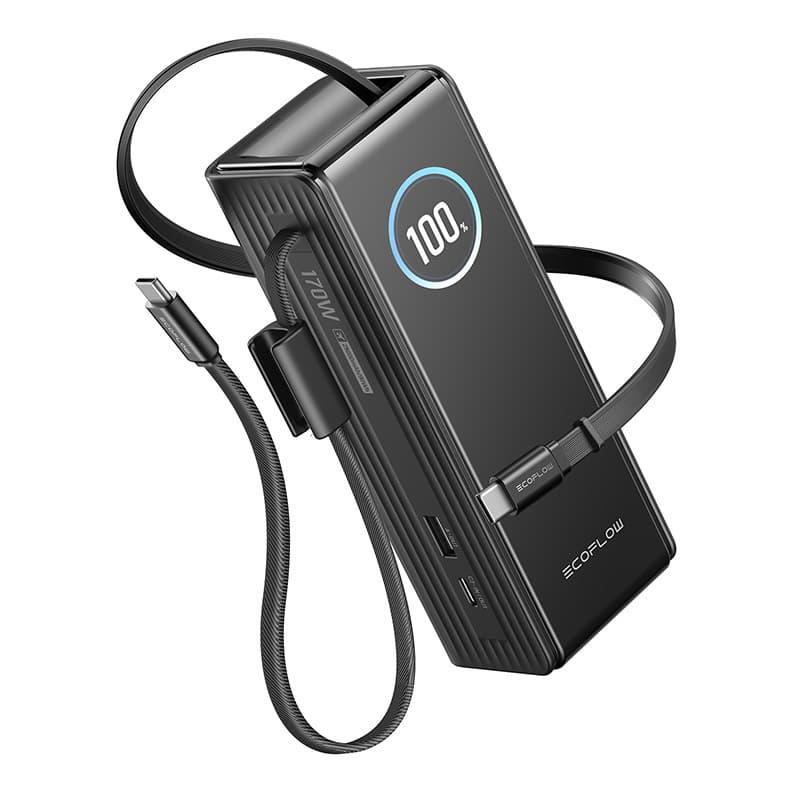 EcoFlow RAPID Powerbank 25000mAh, 170W s priloženima kabloma 100W