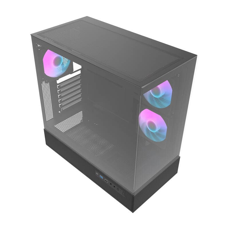 Računalniško ohišje Darkflash DPX90 (črno) + 3 ventilatorji 7