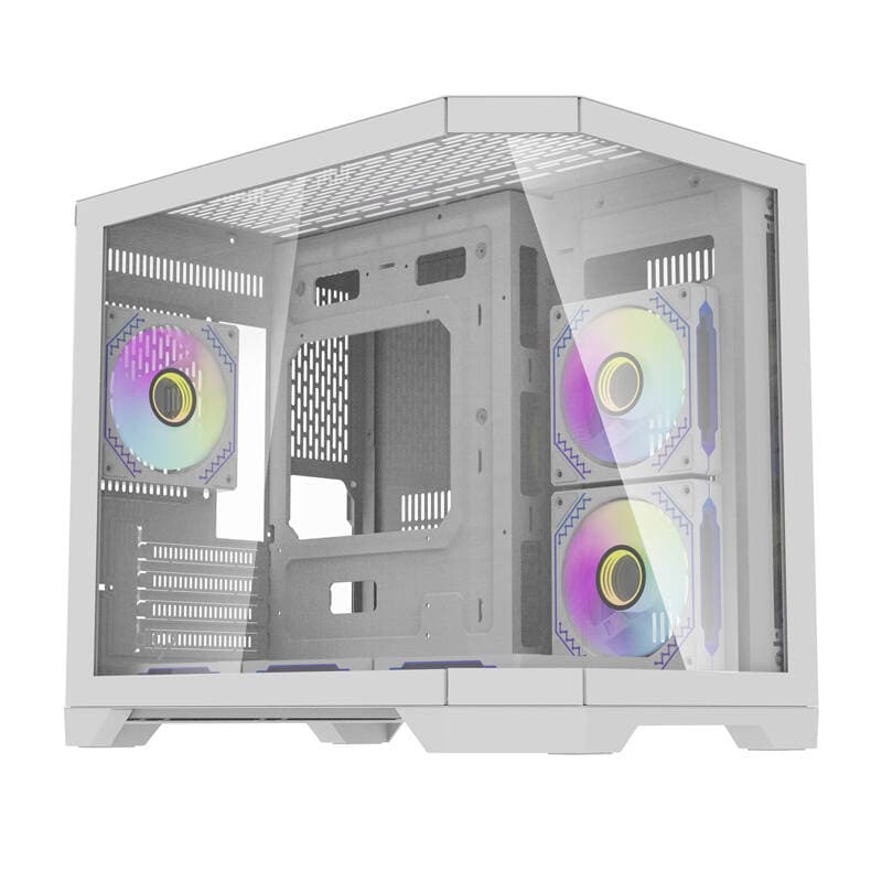 Računalniško ohišje darkFlash FT418 (belo) + 6 aRGB ventilatorjev