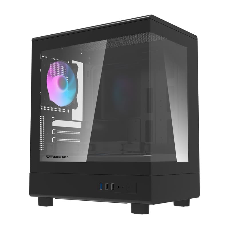 Ohišje za računalnik Darkflash DB330M + 3x Ventilator (Črna)