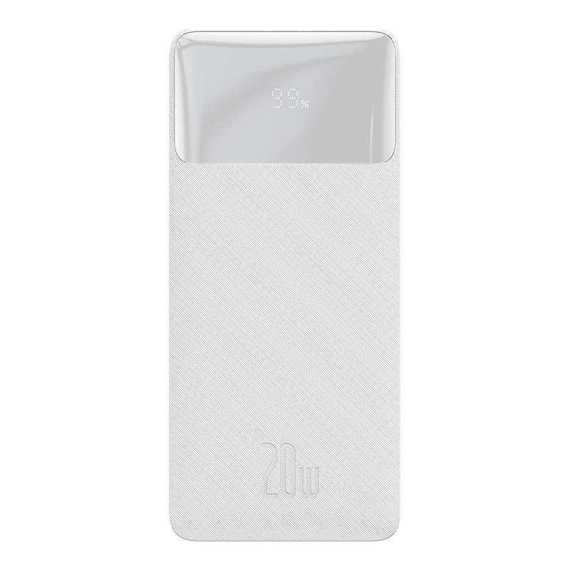 Baseus Bipow 10000mAh, 20W (bela) - Prenosni polnilnik
