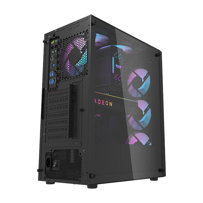 Računalniško ohišje Darkflash DK351 (črno) + 4 RGB ventilatorji 5