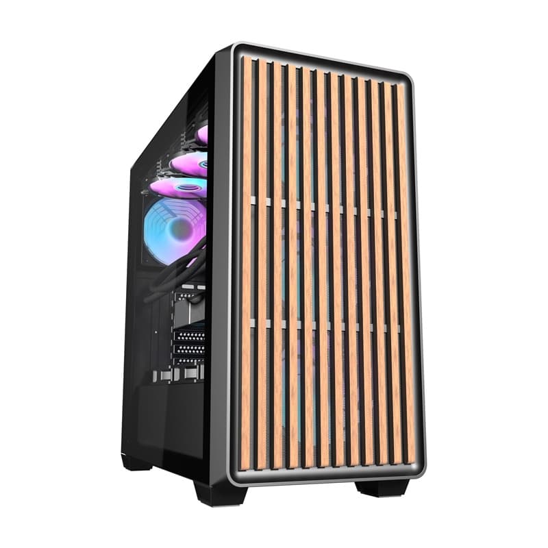 Darkflash DS900WD računalniško ohišje (črno) + 4 ventilatorji 2