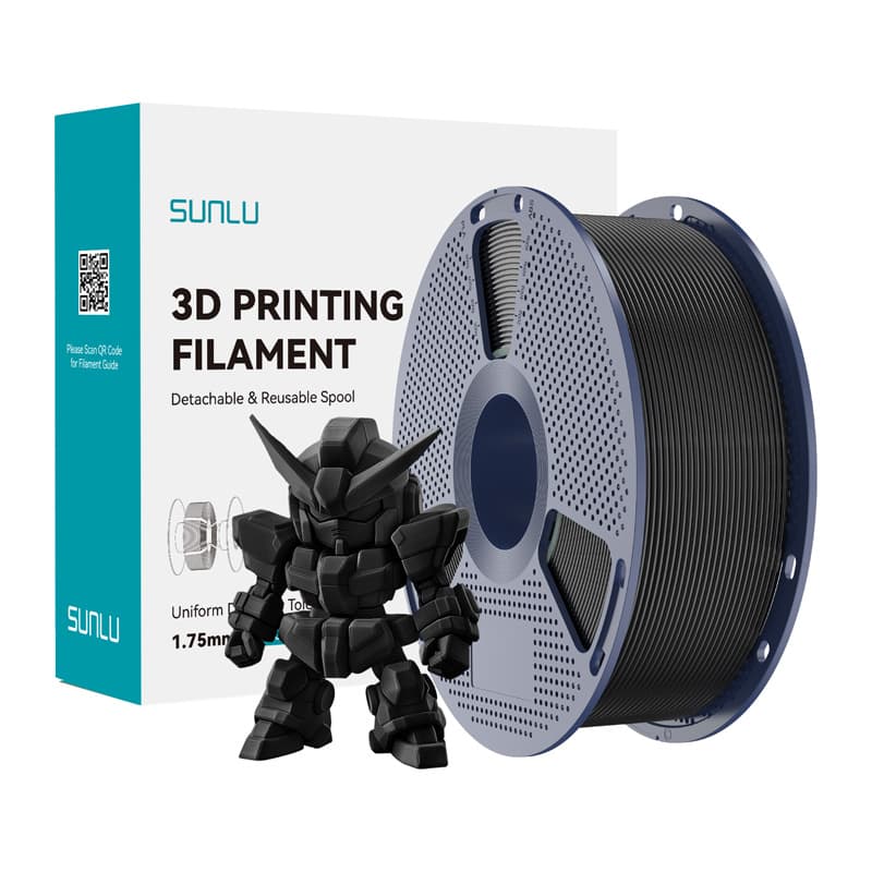 Sunlu PLA+ 2.0 filament, črna, 1.75 mm