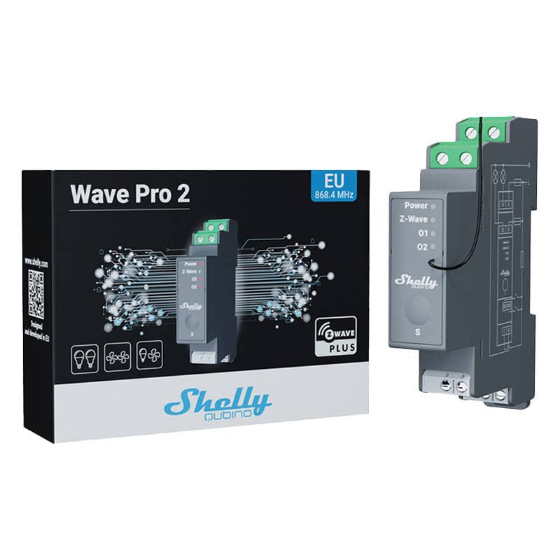 Shelly Qubino Pro 2 DIN relejni modul, 2-kanalni, Z-Wave 3
