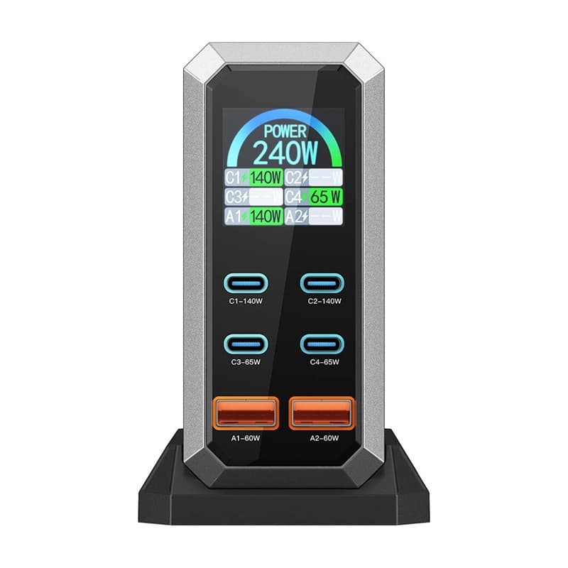 Omrežni polnilnik Blitzwolf BW-S31, 6 vrat (4xUSB-C, 2xUSB-A), 240W 4