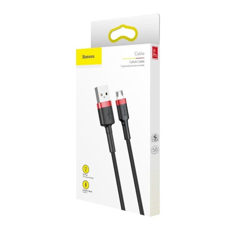 Baseus Cafule Micro USB kabel 1.5A, 2m (rdeč + črn) 6
