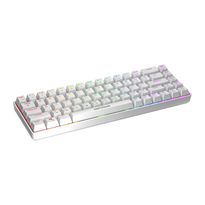 Fifine GK1W mehanska tipkovnica, 65% RGB (bel) 3