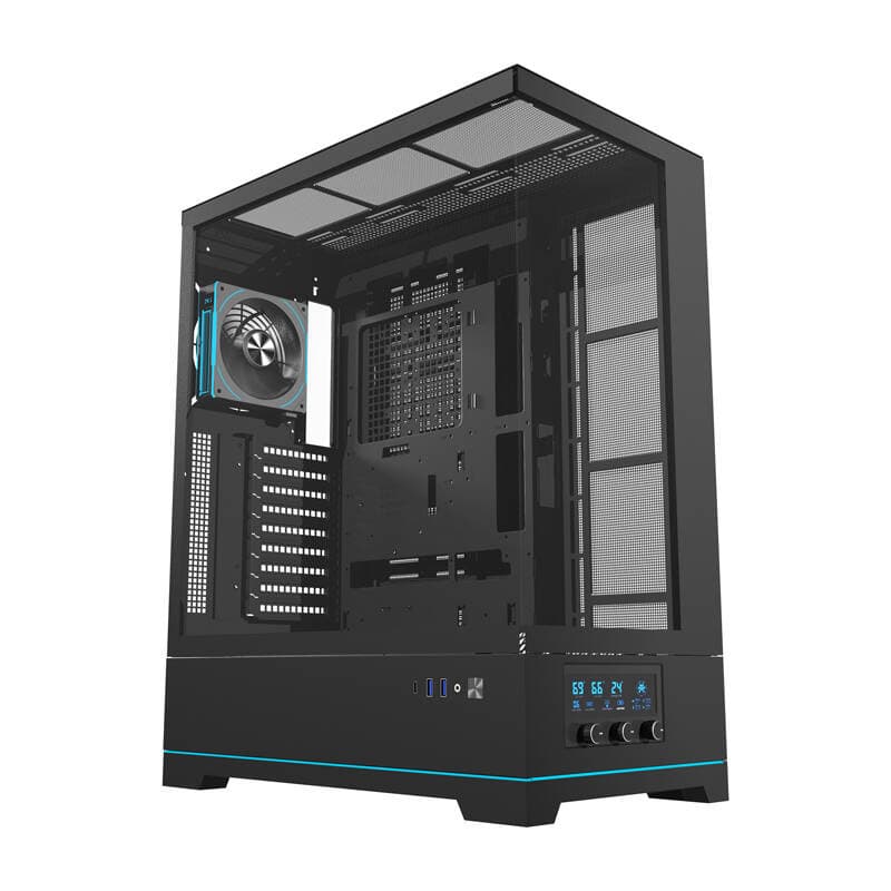 Računalniško ohišje Darkflash DY451L PRO (črno) + 1 ventilator