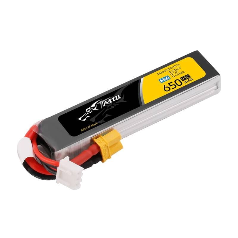 Lipo baterija Tattu 2S 650mAh 95C 7.6V HV z XT30 Long-Pack 2