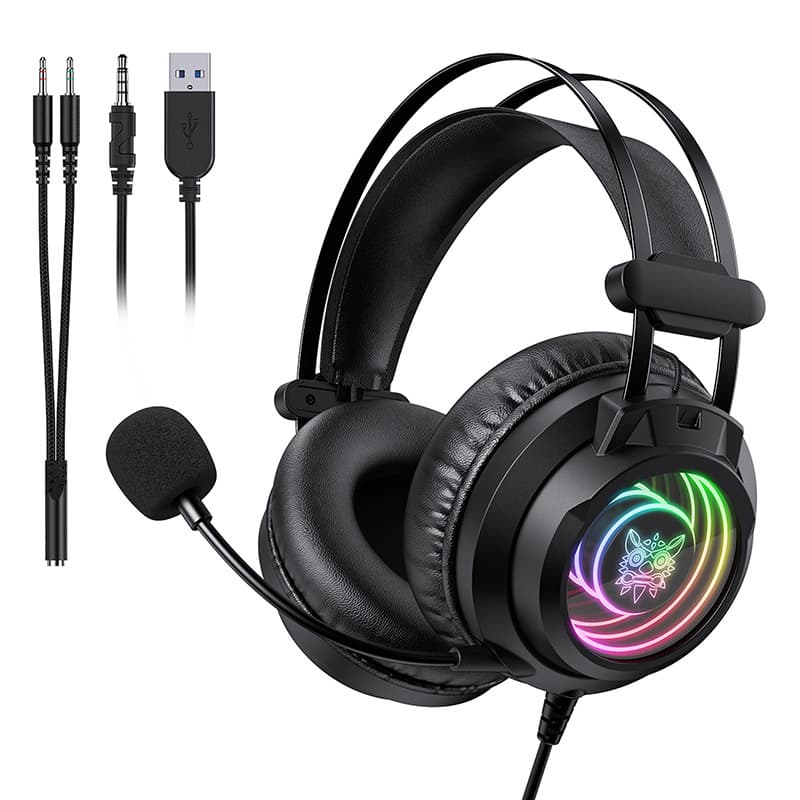 ONIKUMA X80 Gaming slušalke | RGB, mikrofon z odpravljanjem šumov