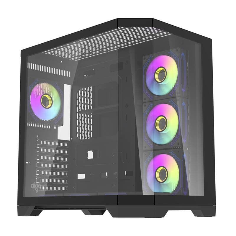 Računalniško ohišje darkFlash FT418 PRO (črno) + 7 aRGB ventilatorjev