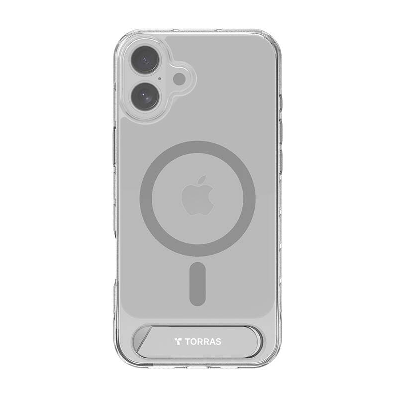 Ovitek Torras Pstand za iPhone 16, prozoren