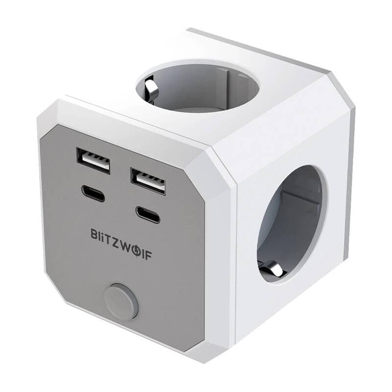 BlitzWolf BW-EC2 8-v-1 napajalna kocka (4xAC / 2xUSB-A / 2xUSB-C)