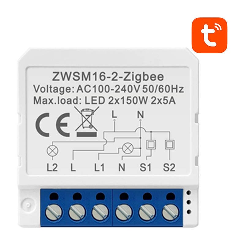 Pametni modul za stikalo ZigBee Avatto ZWSM16-W2, TUYA