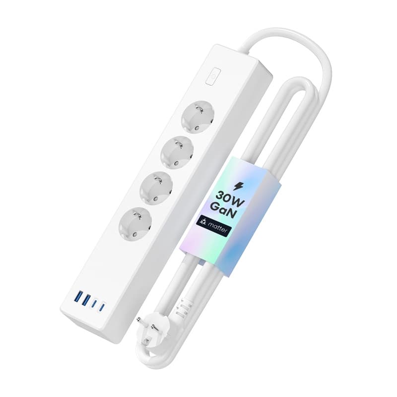 Meross MSP844(EU) pametna razdelilna letev s hitrim polnjenjem, 4 vtičnice + 2x USB-A + 2x USB-C (Matter) 3