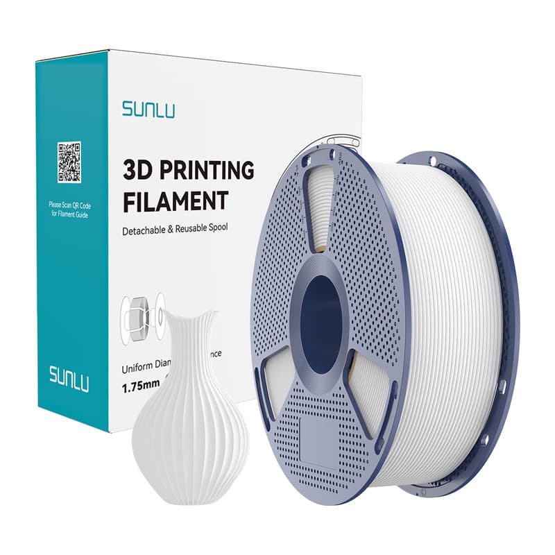 3D tiskalna nitka Sunlu PLA Classic White, 1.75mm, 1KG