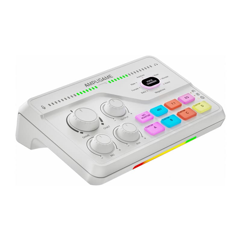 Fifine SC8W RGB gaming mešalnik (bel) 3