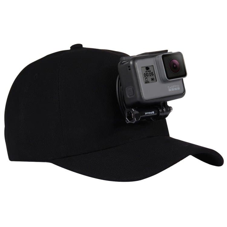 Puluz kapa s športnim nosilcem za kamero (DJI, GoPro, Insta360) - črna