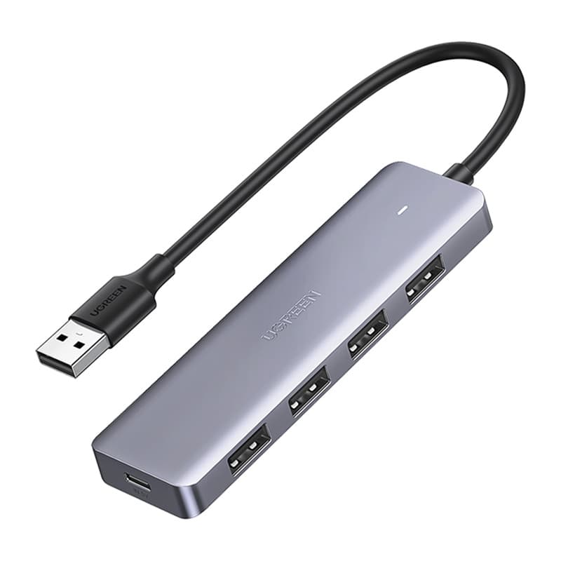 Adapter 4w1 Hub USB do 4x USB 3.0 + micro USB siv - Odprta embalaža
