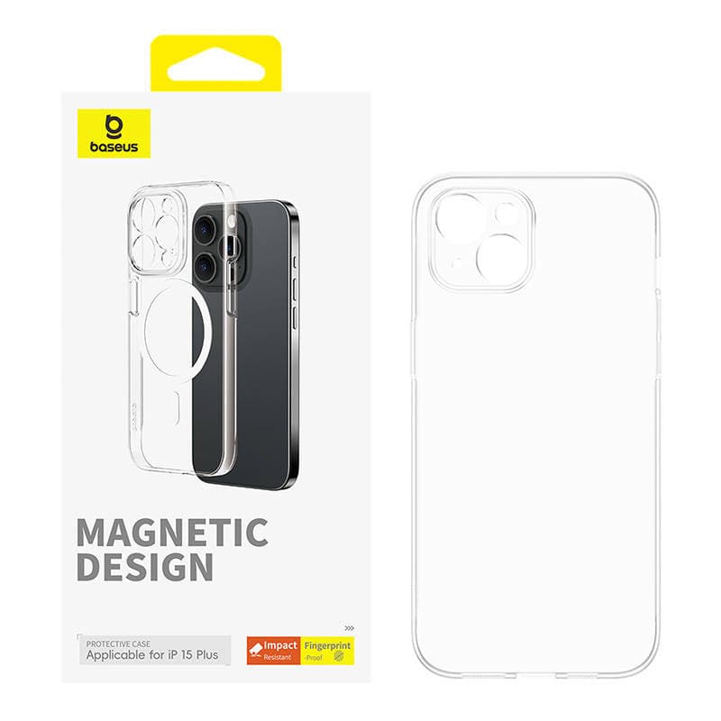 magnetni ovitek za iphone 15 plus baseus serije os-lucent (prozoren) 3