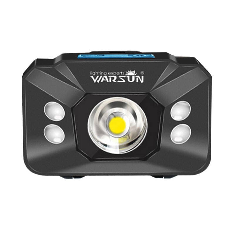 warsun w07b naglavna svetilka, 500lm, 800mah, m-usb 3