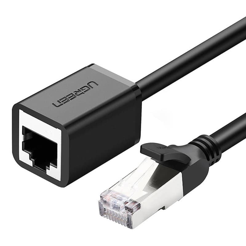 Ethernet podaljšek RJ45, Cat. 6, FTP, s kovinskim vtičem 5 m (črna)