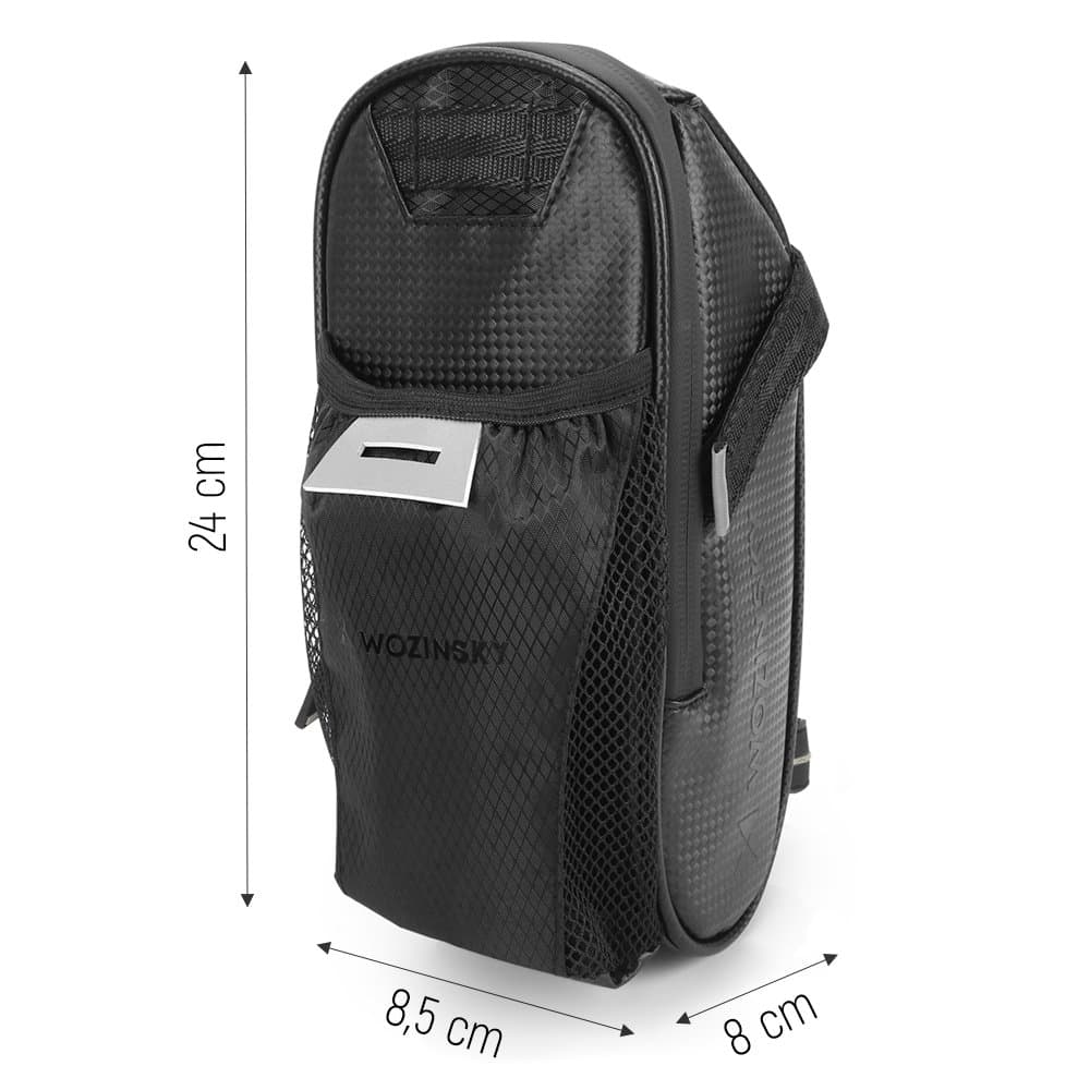Wozinsky WBB20BK torba za pod sedež kolesa, 1.5L z žepom za bidon, črna 4