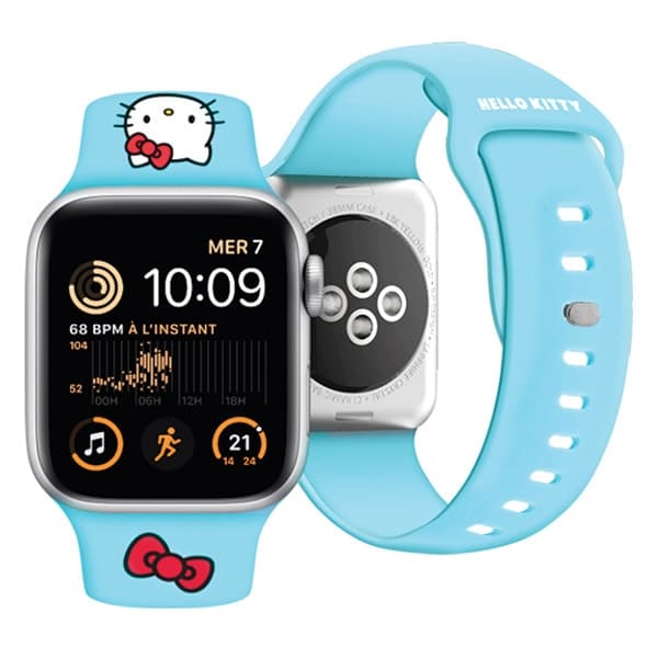 Hello Kitty trak za Apple Watch 38/40/41mm, Silicone Kitty Head, moder 4