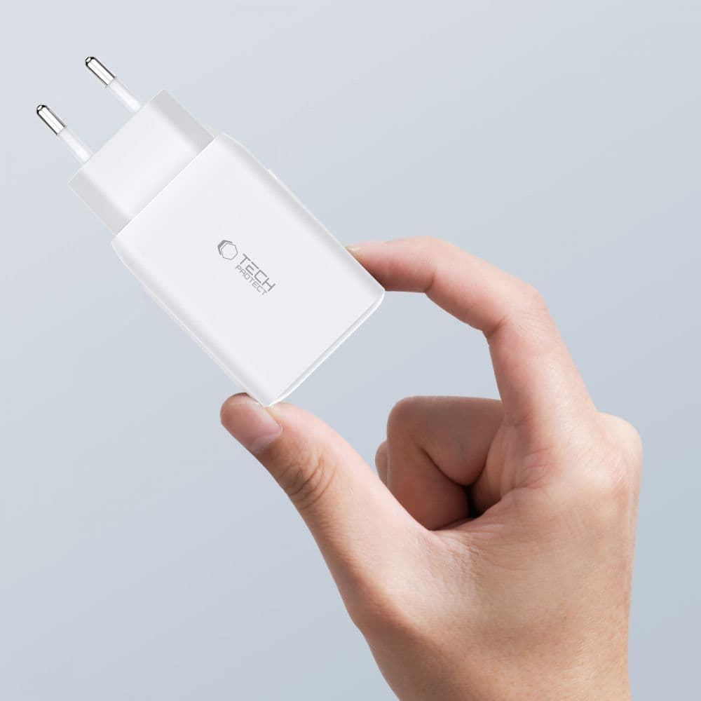 Tech-Protect C65W polnilec 2x USB-C PD 65W / USB-A QC 3.0 - bel 6