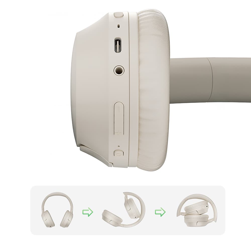 QCY H2 Pro On-Ear slušalke Bluetooth 5.3 ENC - bele 5