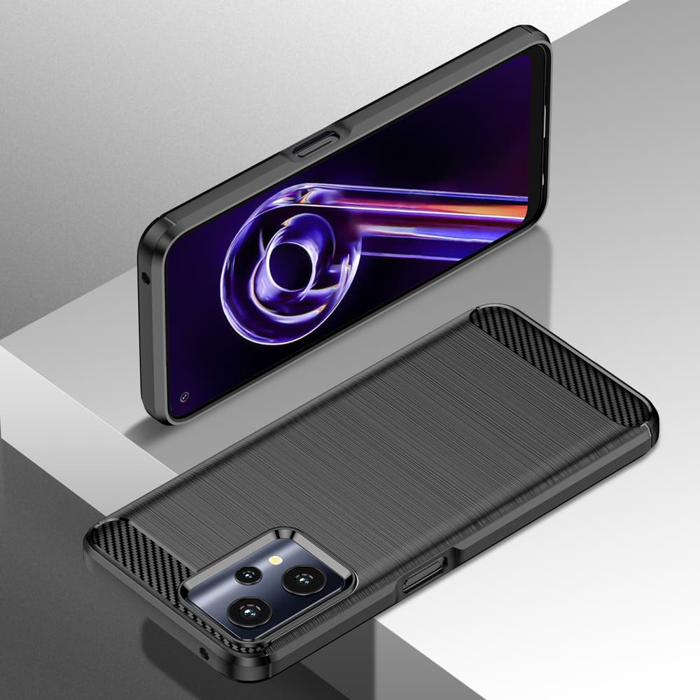 Carbon Case ovitek za Realme 9 Pro - črn 6