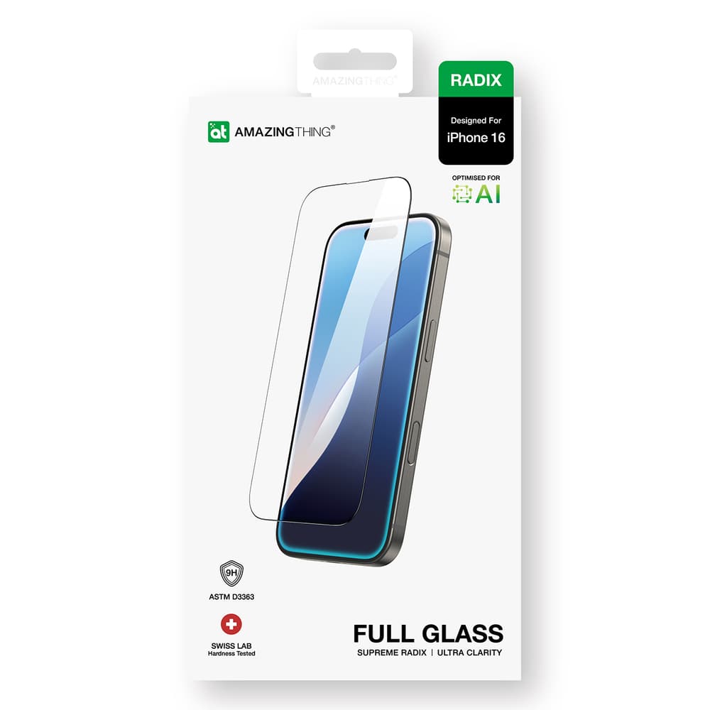 AmazingThing Radix Full Glass kaljeno steklo za iPhone 16 5