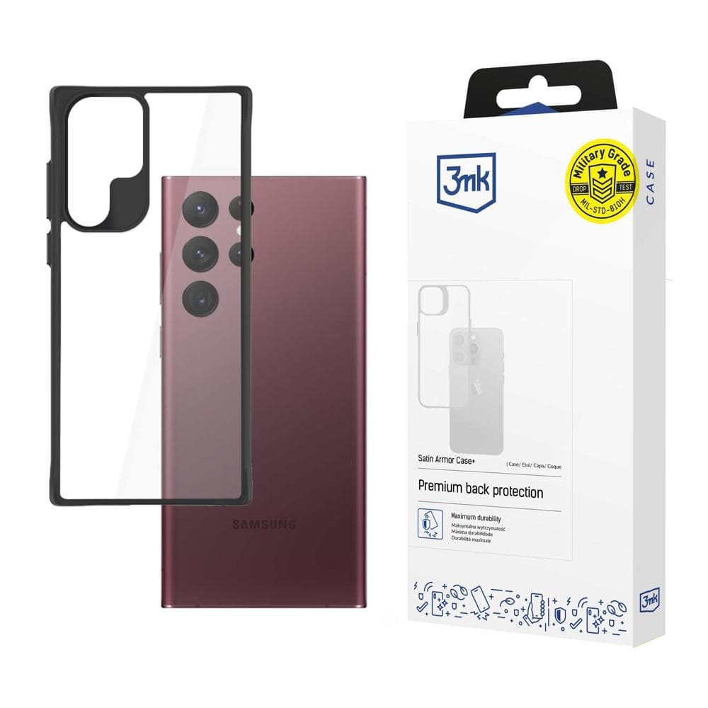 3mk SatinArmor+ ovitek za Samsung S908 S22 Ultra, vojaški razred