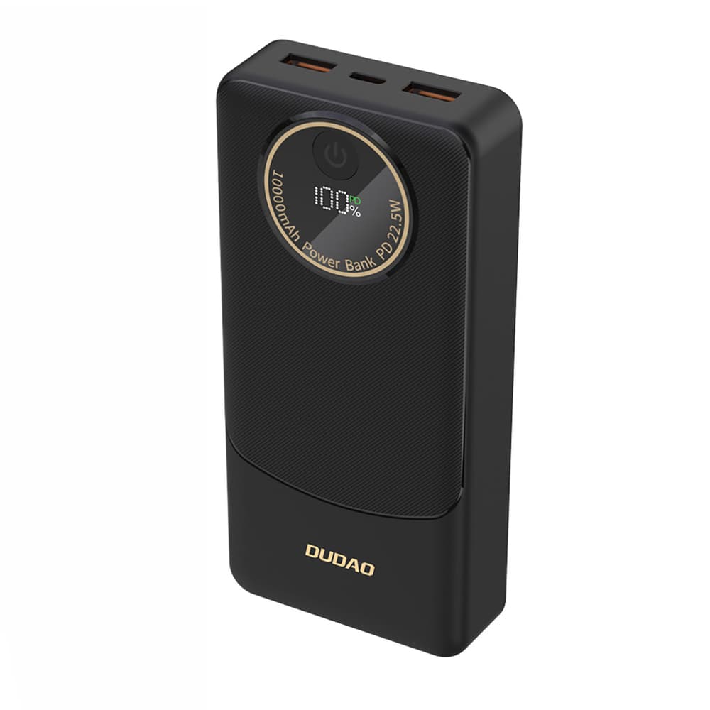 Dudao K12Pro Power Bank 20000mAh 22,5W PD USB-A, USB-C, črna