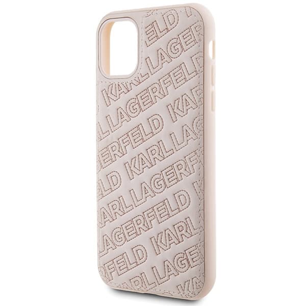 Karl Lagerfeld Quilted K Pattern ovitek za iPhone 11 / Xr - roza 6